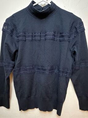 Sandro Paris Mock Neck Sweater – Blue – Size 1
